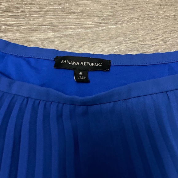 Banana Republic Tiered Pleated Skirt Cobalt Blue 6 - Picture 10 of 11